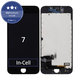 Ecran In-Cell pentru iPhone 7, Black, Sticlă tactilă cu ramă, FixPremium