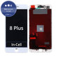 Ecran In-Cell pentru iPhone 8 Plus, White, Sticlă tactilă cu ramă, FixPremium