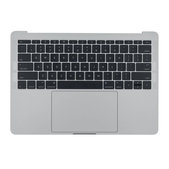 Apple MacBook Pro 13" A1708 (Late 2016 - Mid 2017) - Superior Ramă Tastatură + Tastatură (US) + Microfon + Trackpad + Boxe (Silver)