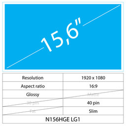 HP Envy HP Envy M6-1300 15.6 LCD Slim Lucios 40 pin Full HD