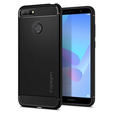 Spigen - Husă Rugged Armor pentru Huawei Y6 2018, neagră