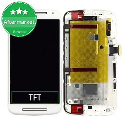 Motorola Moto G XT1068 - Ecran LCD + Sticlă Tactilă + Ramă (White) TFT
