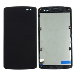 LG F60 D390N - Ecran LCD + Sticlă Tactilă + Ramă (Black) TFT