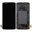 LG K8 K350N - Ecran LCD + Sticlă Tactilă + Ramă (Black) TFT