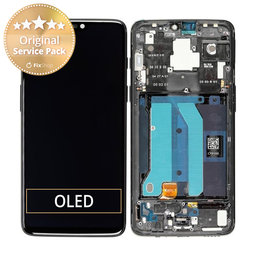 OnePlus 6 - Ecran LCD + Sticlă Tactilă + Ramă (Mirror Black) - 2011100029 Genuine Service Pack