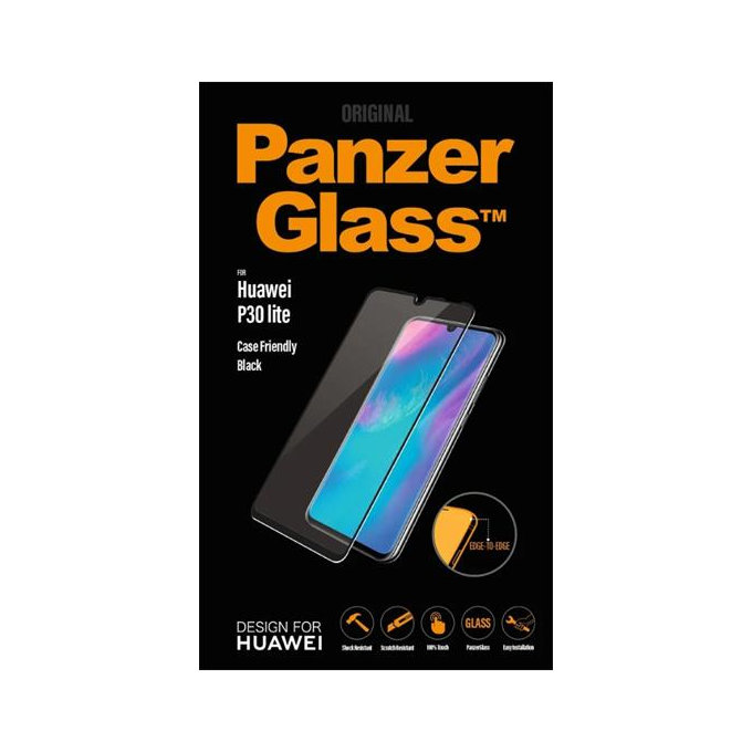 PanzerGlass - Geam Securizat Case Friendly pentru Huawei P30 Lite, black