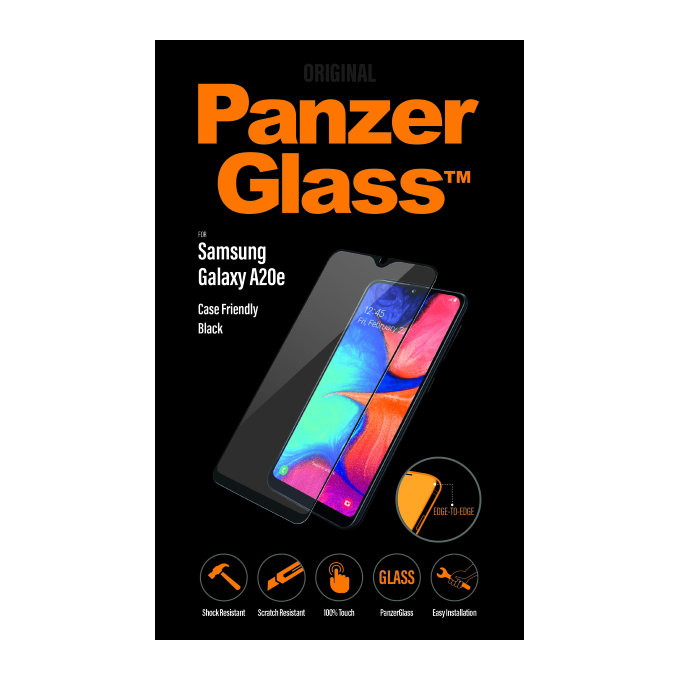 PanzerGlass - Geam Securizat Case Friendly pentru Samsung Galaxy A10e & A20e, negru