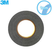 3M - Bandă adezivă pe ambele fete - 1mm x 50m (negru)