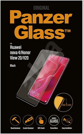 PanzerGlass - Sticlă întărită Edge-to-Edge pentru Huawei Nova 4/Honor View 20/V20, negru