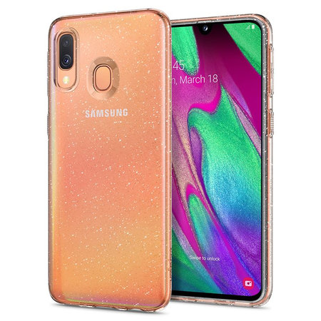 Spigen - Carcasă cu sclipici din cristal lichid pentru Samsung Galaxy A40, transparentă