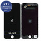 Ecran In-Cell pentru iPhone 6, Black, Sticlă tactilă cu ramă, FixPremium