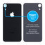 Apple iPhone XR - Sticlă Carcasă Spate cu Orificiu Mărit pentru Cameră (Black)