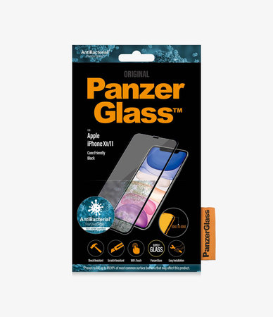 PanzerGlass - Geam Securizat Case Friendly AB pentru iPhone XR & 11, negru