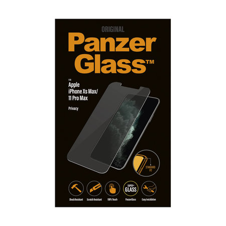 PanzerGlass - Geam Securizat Privacy Standard Fit pentru iPhone XS Max ?i 11 Pro Max, transparent