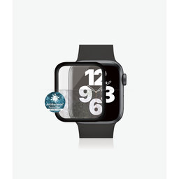 PanzerGlass - Geam securizat Full Silicone pentru Apple Watch Series 4, 5, 6, SE (1st gen) & SE (2nd gen) 40mm, negru
