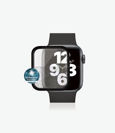PanzerGlass - Geam securizat Full Silicone pentru Apple Watch Series 4, 5, 6, SE (1st gen) & SE (2nd gen) 40mm, negru