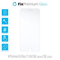 FixPremium Glass - Geam securizat pentru iPhone 6, 6s, 7, 8, SE 2020 & SE 2022