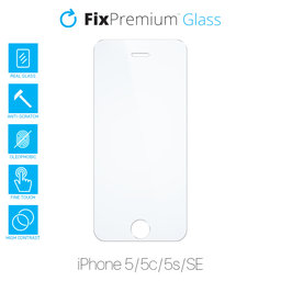 FixPremium Glass - Sticlă securizată pentru iPhone 5, 5c, 5s, SE 2016