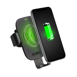 SBS - Suport gravita?ional pentru ma?ină cu încărcare wireless, 10W, Qi, negru