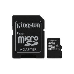 Kingston - card de memorie microSDHC Canvas Select Plus, 32 GB, adaptor SD