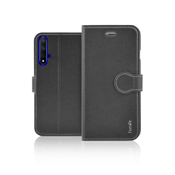 Fonex - Husă Book Identity pentru Honor 20/Honor 20s/Huawei Nova 5T, neagră