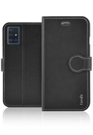 Fonex - Husă Book Identity pentru Samsung Galaxy A71, neagră