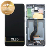 Samsung Galaxy S20 G980F - Ecran LCD + Sticlă Tactilă + Ramă (Cosmic Gray) - GH82-22131A, GH82-22123A, GH82-31433A, GH82-31432A Genuine Service Pack