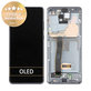Samsung Galaxy S20 Ultra G988F - Ecran LCD + Sticlă Tactilă + Ramă + Cameră Frontală (Cosmic Gray) - GH82-22271B, GH82-22327B Genuine Service Pack