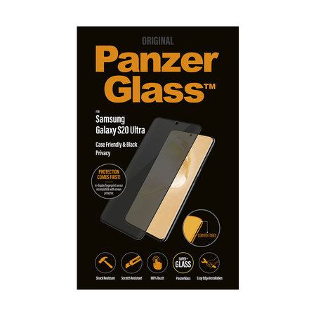PanzerGlass - Geam Securizat Privacy Case Friendly pentru Samsung Galaxy S20 Ultra, black