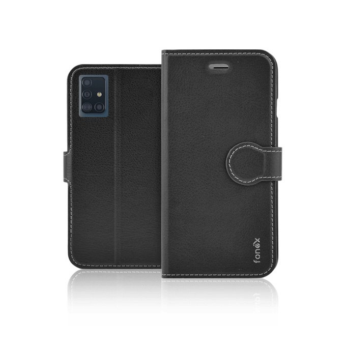 Fonex - Husă Book Identity pentru Samsung Galaxy A51, neagră