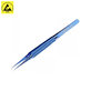 2UUL BlueT Cap curbat - Pensetă din titan cu cap curbat (vârf 0,1 mm)