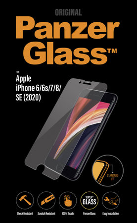 PanzerGlass - Geam Securizat Standard Fit pentru iPhone SE 2020, 8, 7, 6s, 6, transparent