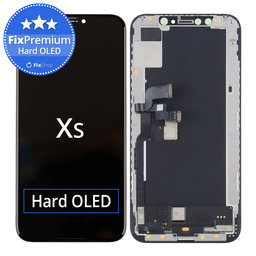 Apple iPhone XS - Ecran LCD + Sticlă Tactilă + Ramă Hard OLED FixPremium