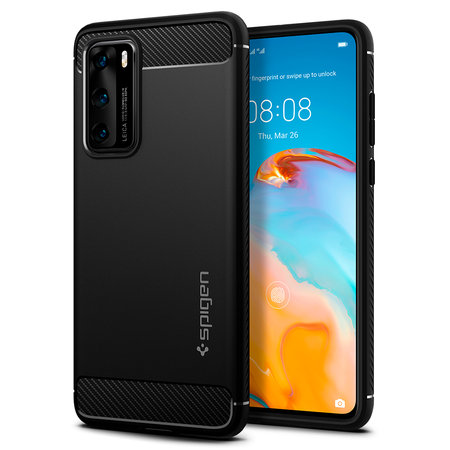 Spigen - Husă Rugged pentru Huawei P40, neagră