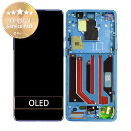 OnePlus 8 Pro - Ecran LCD + Sticlă Tactilă + Ramă (Ultramarine Blue) - 1091100169 Genuine Service Pack