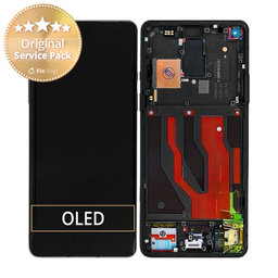 OnePlus 8 - Ecran LCD + Sticlă Tactilă + Ramă (Onyx Black) - 2011100172 Genuine Service Pack
