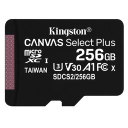 Kingston - card de memorie microSDXC Canvas Select Plus A1 CL10 100MB, 256 GB