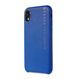 Decoded Leather Back Cover husă pentru iPhone XR, albastră