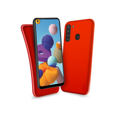 SBS - Caz Polo pentru Samsung Galaxy A21, ro?u