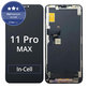 Ecran In-Cell FHD pentru iPhone 11 Pro Max, Sticlă tactilă cu ramă, FixPremium