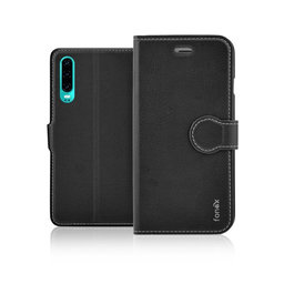 Fonex - Husă Book Identity pentru Huawei P30, neagră