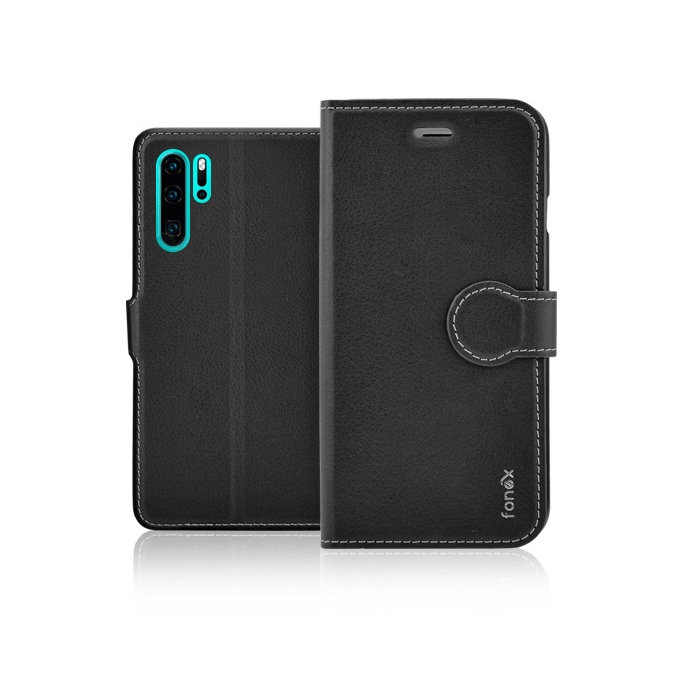 Fonex - Caz Book Identity pentru Huawei P30 Pro, negru