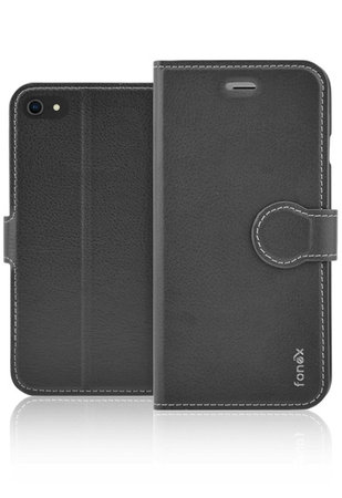 Fonex - Husă Book Identity pentru iPhone SE 2020/8/7, negru