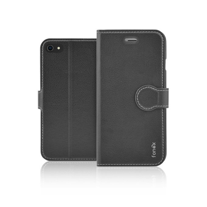 Fonex - Husă Book Identity pentru iPhone SE 2020/8/7, negru