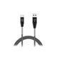Fonex - Cablu Steel Force USB/USB-C, 2.4A, 12W, 1m, gri