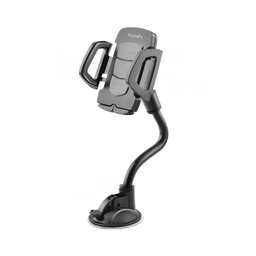 Fonex - Suport auto universal cu ventuză din silicon, negru