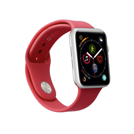 SBS - Brățară pentru Apple Watch 44 mm, dimensiune S/M, roșu