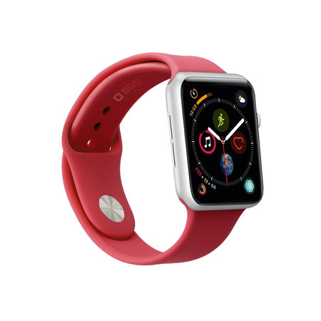 SBS - Brățară pentru Apple Watch 44 mm, dimensiune M/L, roșu