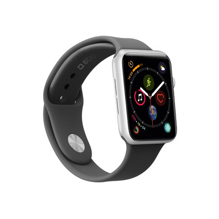 SBS - Brățară pentru Apple Watch 44 mm, dimensiune M/L, neagră