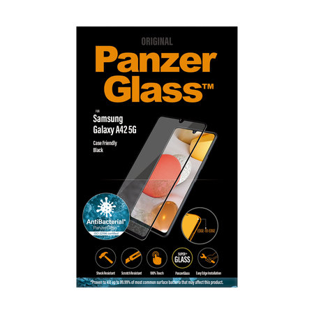 PanzerGlass - Geam Securizat Case Friendly AB pentru Samsung Galaxy A42 5G, negru